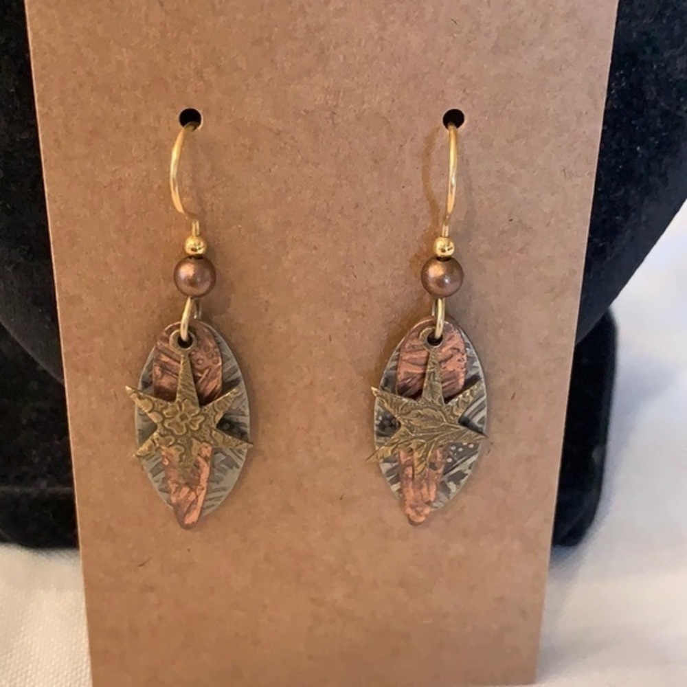 💐5/25 multi metal copper gold star triple layer